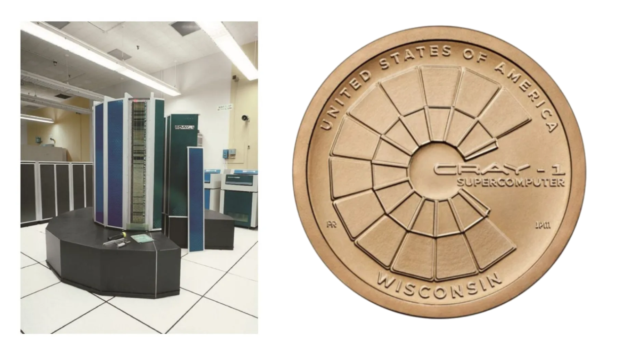 Суперкомп’ютер, з якого все почалося: вшанування Cray-1 на американській монеті номіналом 1 долар